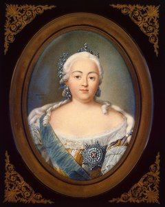 Portret van keizerin Elisabeth Petrovna 1709-1762 door Jean Henri Benner