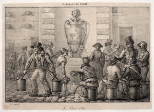Scènes van Parijs: De Waterdragers door Jean Henri Marlet