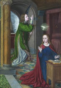 De annunciatie, 1490-95 door Jean Hey