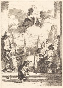 Het Feest van Anthony en Cleopatra door Jean Honoré Fragonard after Giovanni Battista Tiepolo