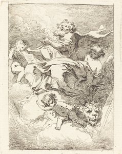 Sint Marcus door Jean Honoré Fragonard after Giovanni Lanfranco