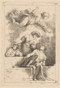 De discipelen bij het graf door Jean Honoré Fragonard after Jacopo Tintoretto