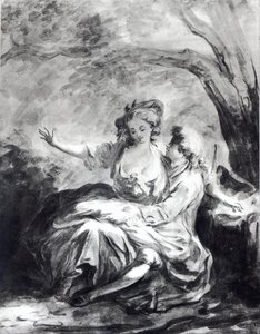Een ontmoetingsplaats voor liefde door Jean Honore Fragonard
