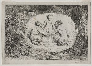 Bacchanalen door Jean Honore Fragonard