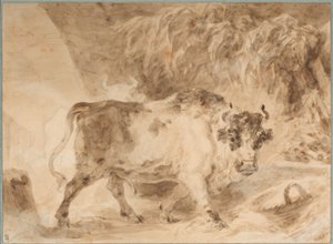 Stier van de Romeinse Campagna door Jean Honore Fragonard