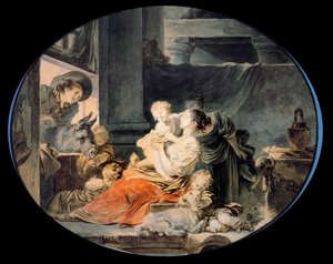 Gelukkig gezin door Jean Honore Fragonard