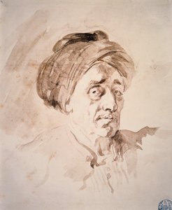 Hoofd met een tulband door Jean Honore Fragonard