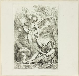 Kluizenaar in de woestijn door Jean Honore Fragonard