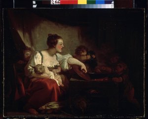 De arme familie door Jean Honore Fragonard