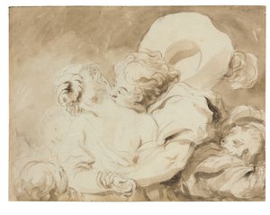 De Kus door Jean Honore Fragonard