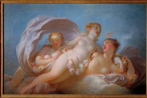 Les trois graces door Jean Honore Fragonard