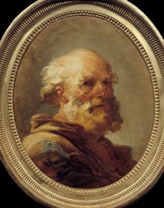 Hoofd van een oude man door Jean Honore Fragonard