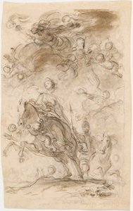 Orlando en Angelica Arriveren in het Kamp van Karel de Grote door Jean Honore Fragonard
