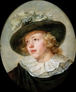 Portret van een jonge jongen met een gevederde hoed, ca. 1786-88