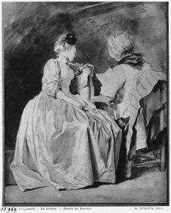 Lezen door Jean Honore Fragonard