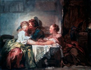 De Gevangen Kus, laat 18e eeuw door Jean Honore Fragonard