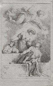 De discipelen bij het graf, 1764 door Jean Honore Fragonard
