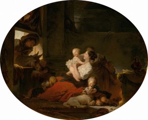 De gelukkige familie door Jean Honore Fragonard
