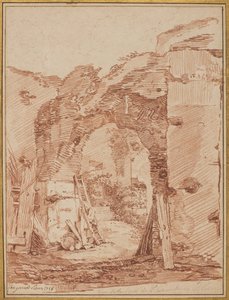 Het Hof van de Kluizenaar in het Colosseum, 1758 door Jean Honore Fragonard