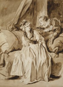 De brief, of Het Spaanse gesprek door Jean Honore Fragonard