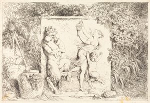 De Dans van de Satyrs (Danse de satyres) door Jean Honore Fragonard