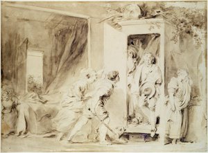 De verraste minnaar, 1755 door Jean Honore Fragonard
