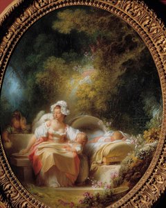 De goede moeder door Jean Honore Fragonard