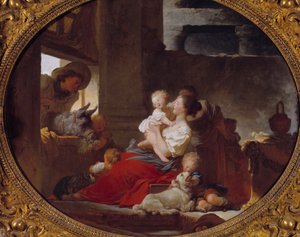 De gelukkige familie door Jean Honore Fragonard