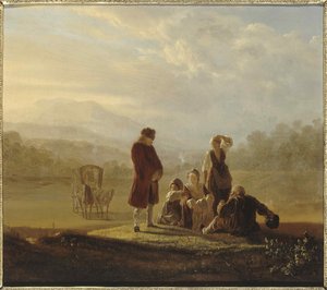 Voltaire en de boeren van Ferney, ca 1770