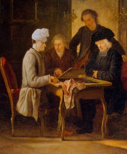 Voltaire aan een schaaktafel, tussen 1750 en 1775