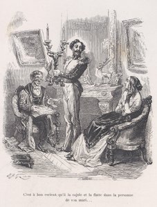 Het is goed dat hij haar vleit en vleit voor haar man, uit de Kleine Miseri... door Jean Ignace Isidore Gérard