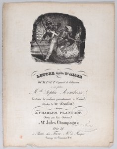 Brief geschreven vanuit Alger, ca. 1835 door Jean Ignace Isidore Gérard