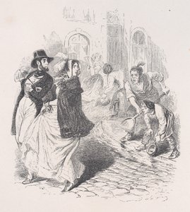Overal zijn waterkranen, gieters van elke vorm, schoppen en potten van elke grootte, 1843