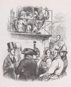 Orang-oetans uit De Volledige Werken van Béranger, 1836 door Jean Ignace Isidore Gérard
