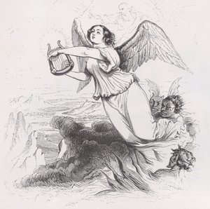 De Verbannen Engel uit De Volledige Werken van Béranger, 1836 door Jean Ignace Isidore Gérard