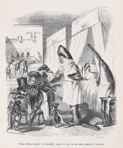 We gaan de spieren insnijden, de botten zagen, kortom, de zieken genezen uit Sc..., ca. 1837-47