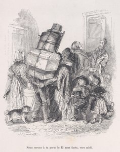 We zullen zonder mankeren om twaalf uur bij uw deur zijn. uit de Kleine Ellende van het Menselijk Leven, 1843