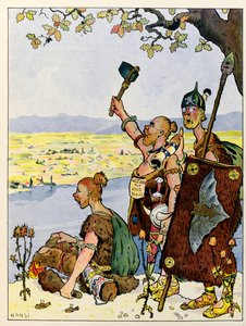 Het verhaal van de Elzas vertelt de kinderen; De Germanen zien de Elzas aan de andere kant van de Rijn door Jean Jacques (1873 1951) Waltz