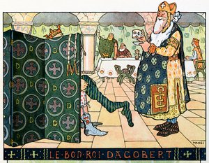 Het verhaal van de Elzas vertelt de kinderen door Oom Hansi door Jean Jacques Waltz alias Hansi (1873-1951), privécollectie: De Goede Koning Dagobert (ca. 602- ca. 639) door Jean Jacques (1873 1951) Waltz