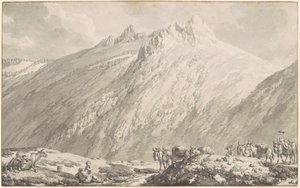 De Grimselpas door Jean Jacques Francois Le Barbier