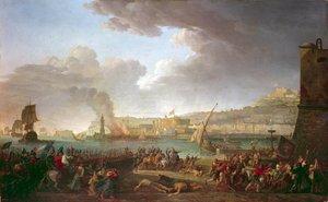 Intocht in Napels van het Franse leger onder bevel van generaal Championet op 21 januari door Jean Jacques Francois Taurel