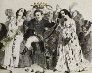 Honoré de Balzac, de meest productieve van onze auteurs, ondersteund en gekroond door vrouwen, 1839