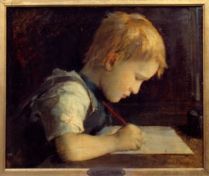 De kleine schrijver Paul Henner (1860-1867), neef van de kunstenaar