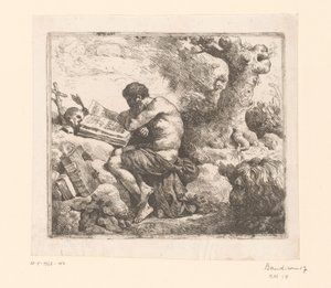 Hiëronymus en de leeuw door Jean Jacques II Lagrenee