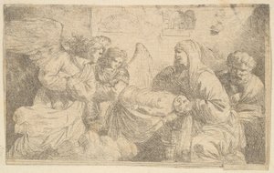 De geboorte van Jezus Christus, eind 18e eeuw door Jean Jacques Lagrenee