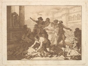 De Pest onder de Filistijnen, in een album met R..., 1782-1821