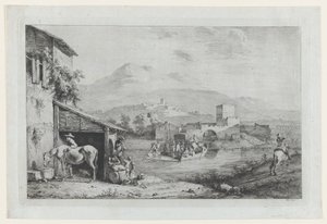 Garigliano Passage Italië, 1793 door Jean Jacques de Boissieu