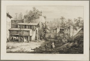 Landschap met ruiter en smid