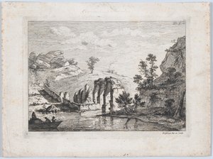 Ruïnes van een aquaduct, 1763 door Jean Jacques de Boissieu
