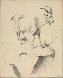 Studie van een geit, 1700s door Jean Jacques de Boissieu
